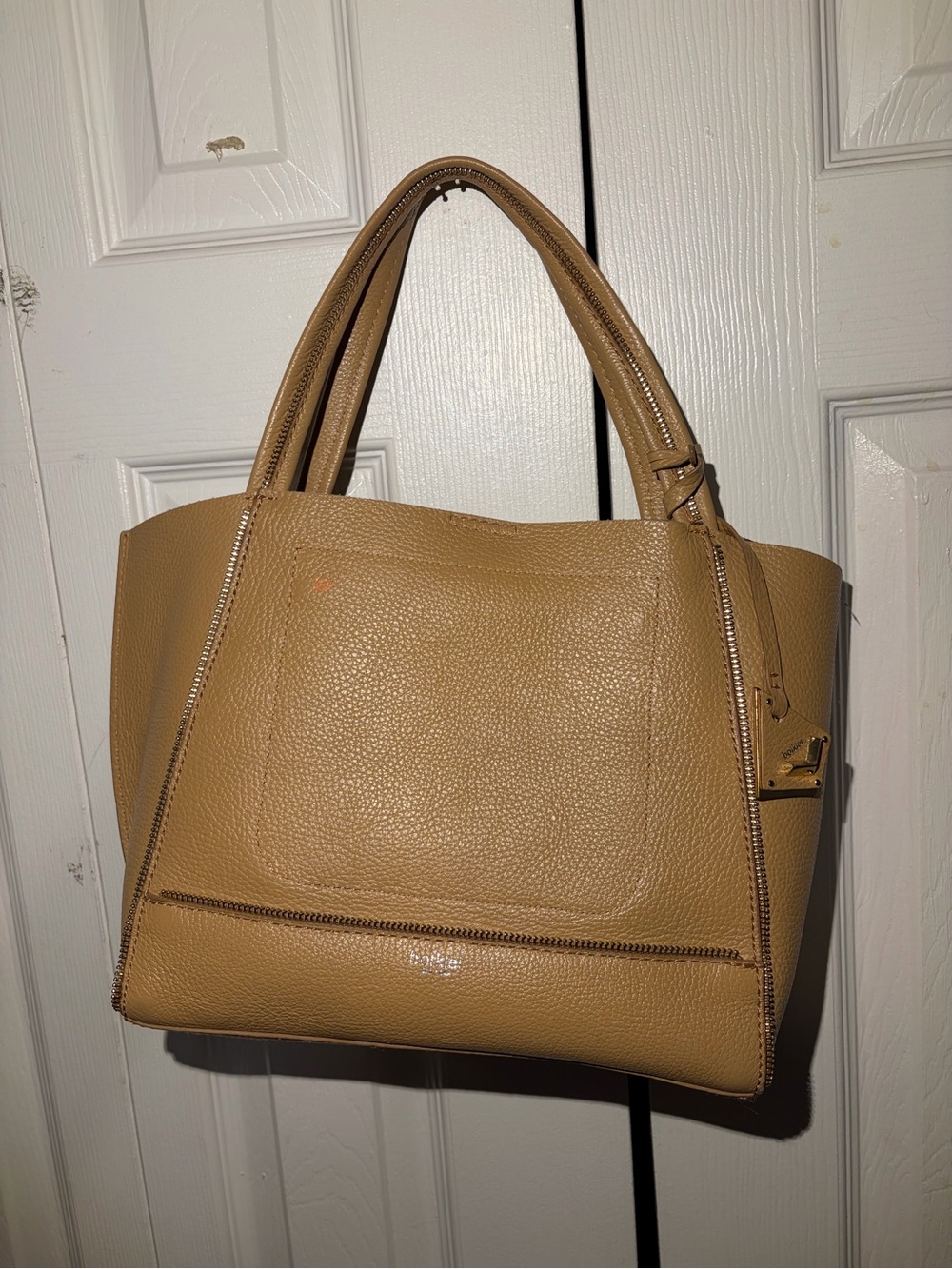 Botkier Tan Pebbled Leather Shoulder Bag